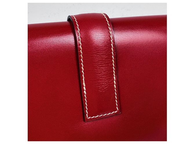 Borsa Clutch Hermès Jige PM H Logo Bordò - vista 5