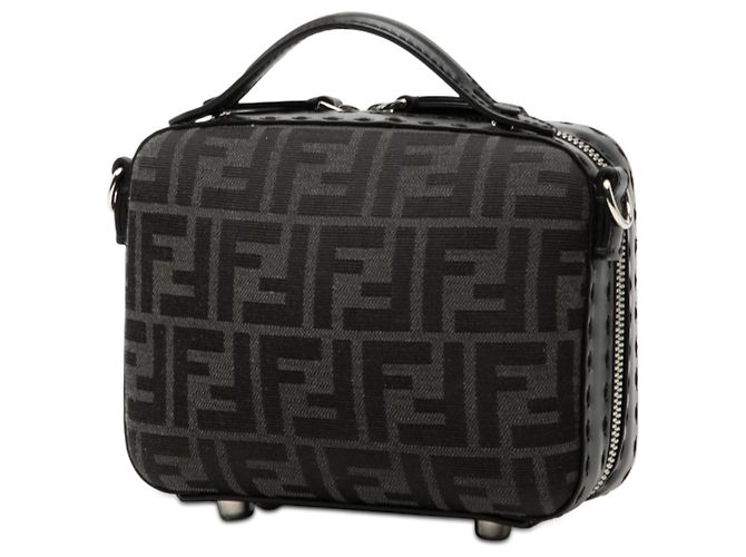 Fendi Schwarze Mini Zucca Canvas Reisetasche - Ansicht 2