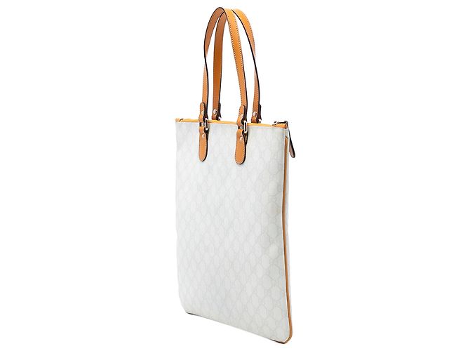 Borsa Gucci Bianca GG Supreme Heritage Logo Bianco - vista 2