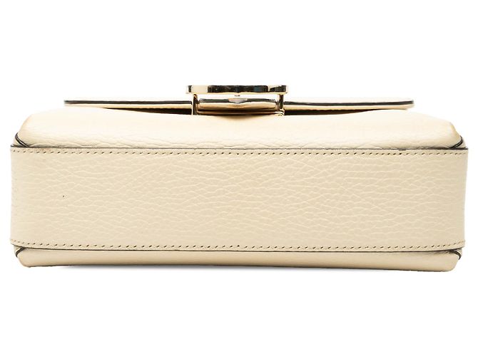 Gucci Bianco Piccolo Dollar Pelle di Vitello Interlocking G Crossbody Crudo - vista 3