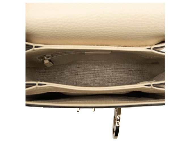 Gucci Bianco Piccolo Dollar Pelle di Vitello Interlocking G Crossbody Crudo - vista 4