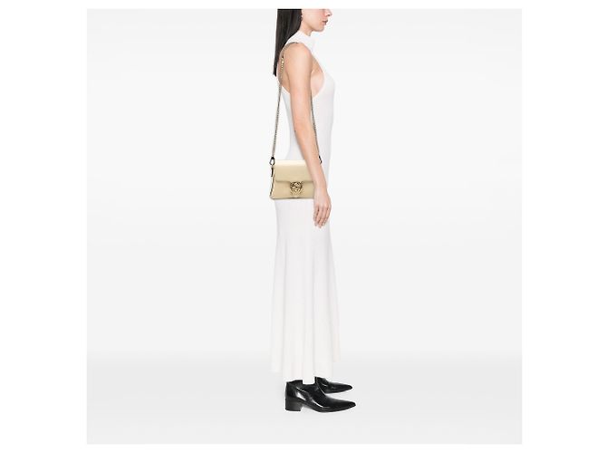 Gucci Bianco Piccolo Dollar Pelle di Vitello Interlocking G Crossbody Crudo - vista 7