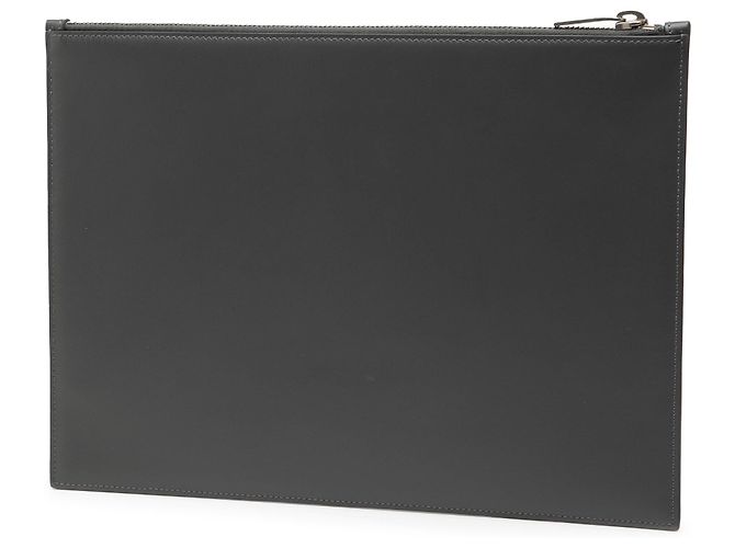 Clutch in pelle nera con zip Saint Laurent Nero - vista 2