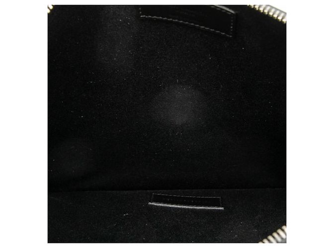 Clutch in pelle nera con zip Saint Laurent Nero - vista 4