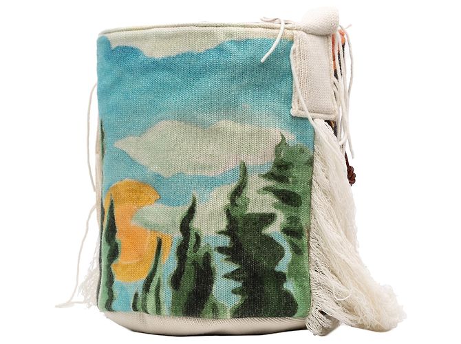 Borsa a secchiello Jorge in maglia stampata marrone Chloé - vista 2