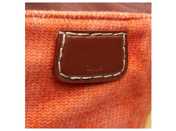 Borsa a secchiello Jorge in maglia stampata marrone Chloé - vista 5