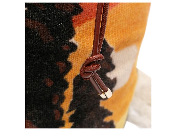 Borsa a secchiello Jorge in maglia stampata marrone Chloé - vista 8