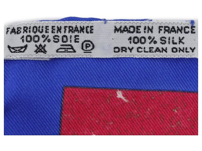 Bufanda de seda Hermès Blue Pierres D'Orient Et D'Occident 90 Azul - vista 3