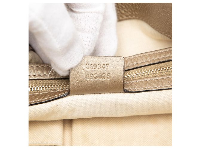 Borsa a spalla Bella grande in tela GG marrone di Gucci Beige - vista 6