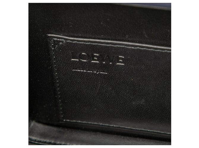 LOEWE Borsa a mano postal London in pelle blu piccola Blu navy - vista 5