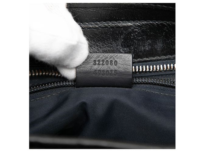 Borsa a tracolla Gucci Guccissima nera Nero - vista 6