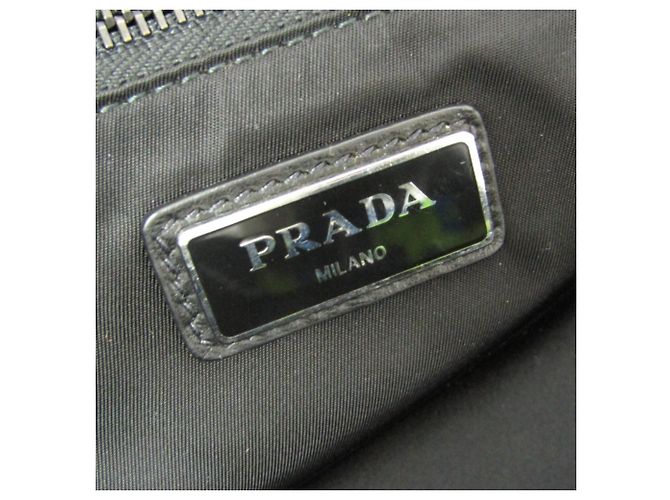 Tote Borsa a Spalla Prada Tessuto 2VG019 Nero Verde chiaro - vista 13