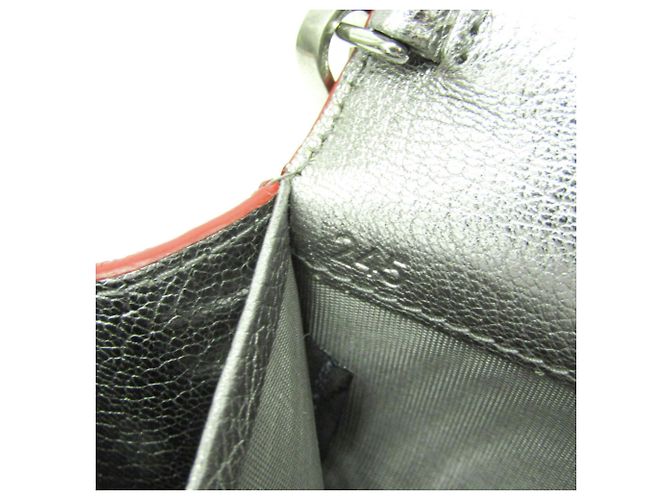 Bolsa de couro feminina Miu Miu MADRAS LOVE 5DH044 Prata Vermelho - vista 13