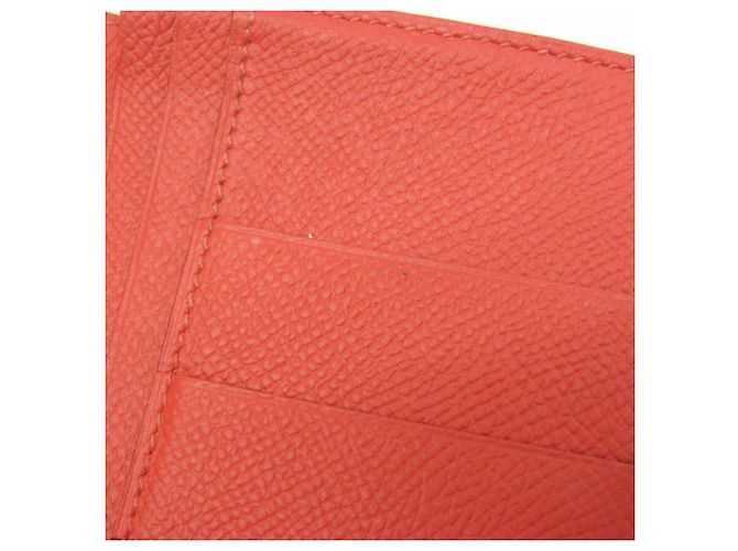 Hermès Bearn Soufflé Lange Geldbörse in Lachsrosa Pink - Ansicht 13