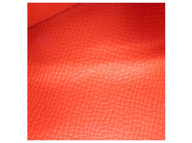 Hermès Bearn Soufflé Lange Geldbörse in Lachsrosa Pink - Ansicht 17