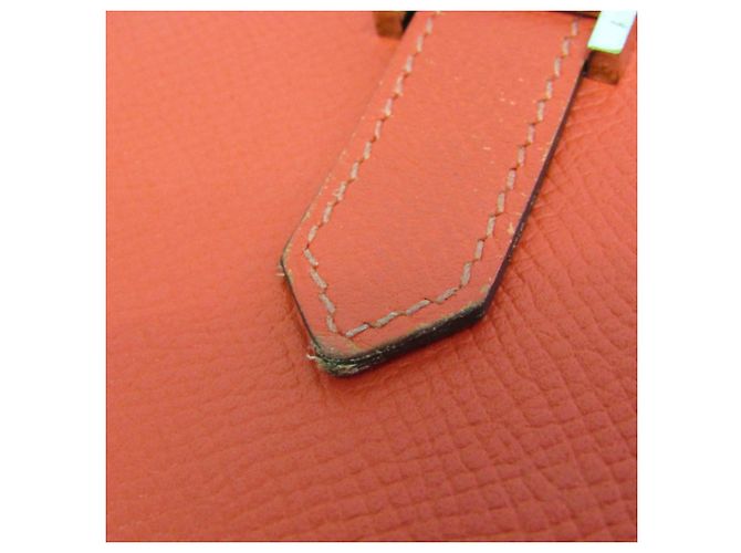 Hermès Bearn Soufflé Lange Geldbörse in Lachsrosa Pink - Ansicht 9