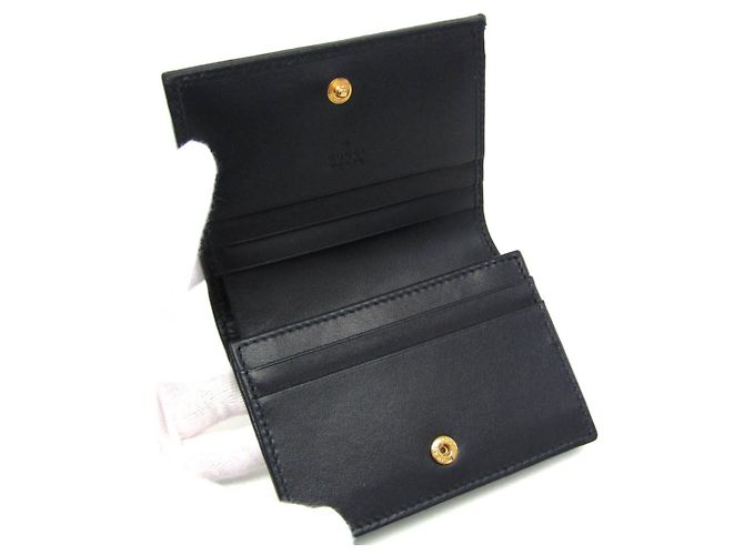 Mini billetera Gucci Horsebit 1955 Negro Beige - vista 4