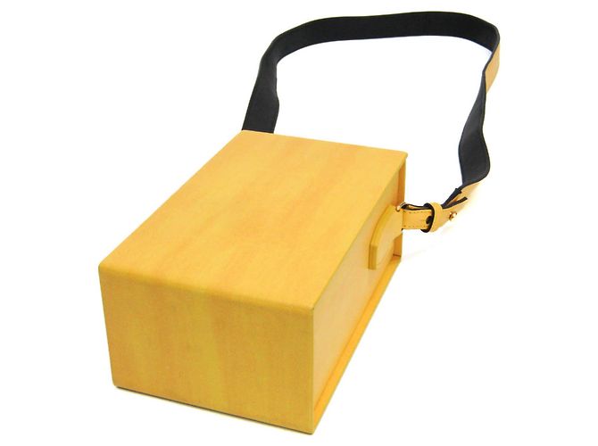Borsa a spalla in pelle donna Fendi Box 7VA519 Giallo - vista 2