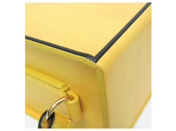 Borsa a spalla in pelle donna Fendi Box 7VA519 Giallo - vista 7