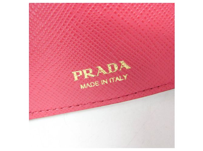 Prada Saffiano Leder Geldbörse Pink - Ansicht 11