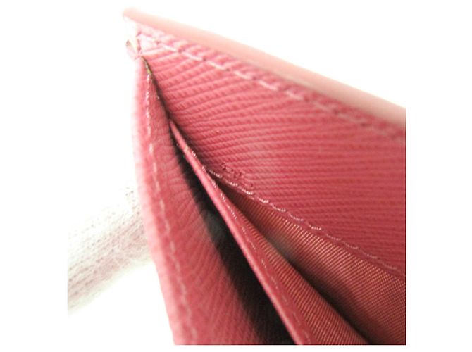 Prada Saffiano Leder Geldbörse Pink - Ansicht 12