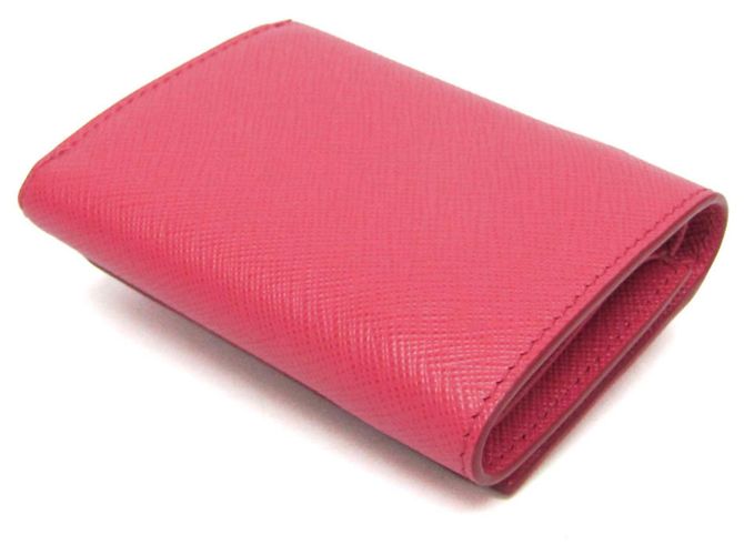 Prada Saffiano Leder Geldbörse Pink - Ansicht 2