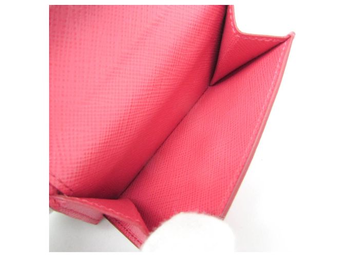Prada Saffiano Leder Geldbörse Pink - Ansicht 4
