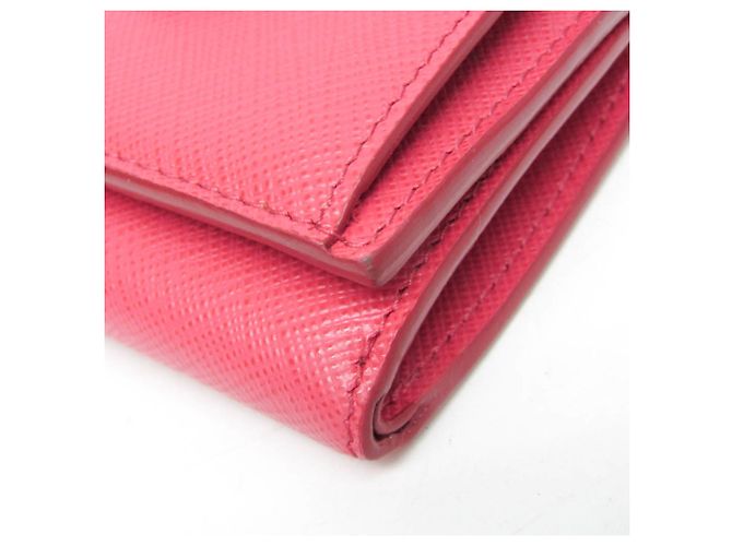 Prada Saffiano Leder Geldbörse Pink - Ansicht 5