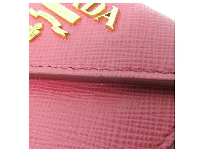 Prada Saffiano Leder Geldbörse Pink - Ansicht 6