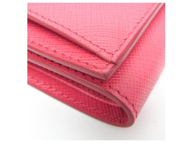 Prada Saffiano Leder Geldbörse Pink - Ansicht 7