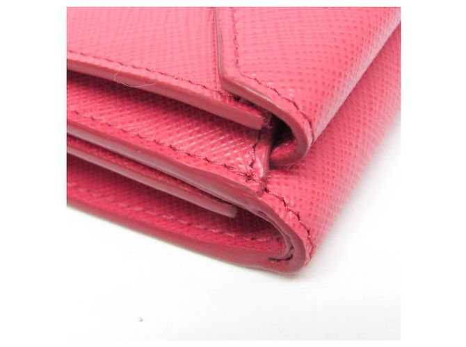 Prada Saffiano Leder Geldbörse Pink - Ansicht 8