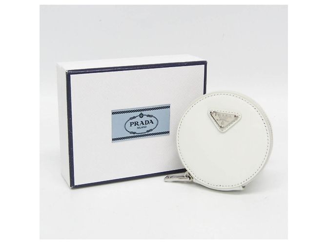 Monedero de cuero esmaltado SPAZZOLATO de Prada Blanco - vista 2