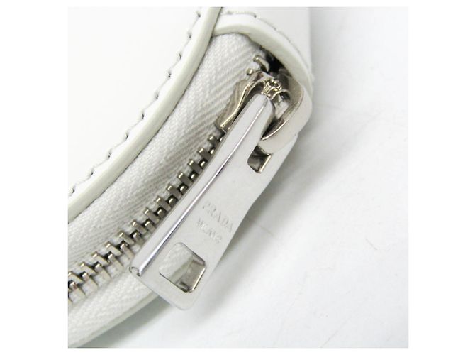 Monedero de cuero esmaltado SPAZZOLATO de Prada Blanco - vista 8
