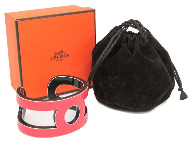 Bracciale in Lacca e Legno Variation Hermès Marrone Rosa - vista 2