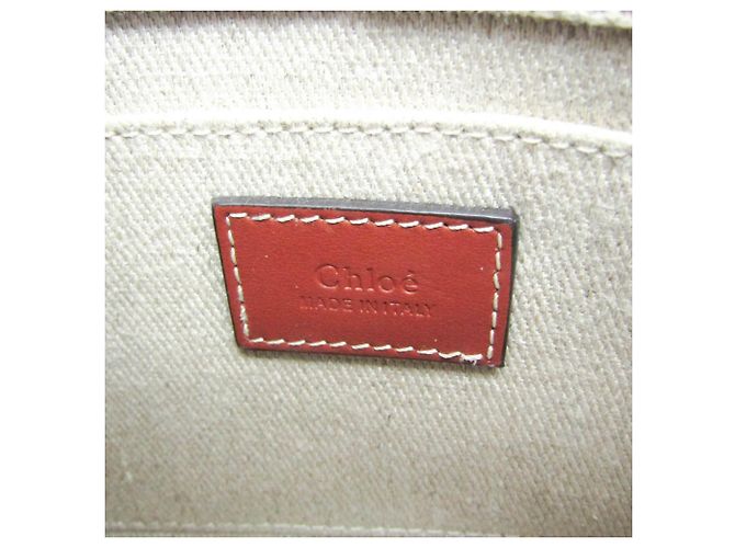 Bolso de Hombro Chloé Woody Mini Beige Claro - vista 12