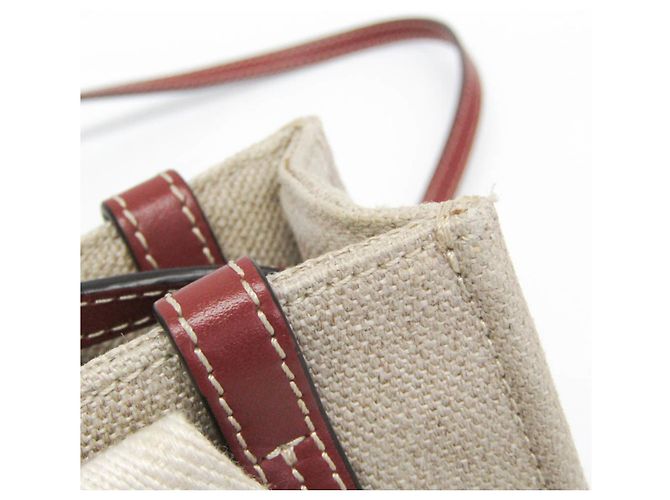 Bolso de Hombro Chloé Woody Mini Beige Claro - vista 7