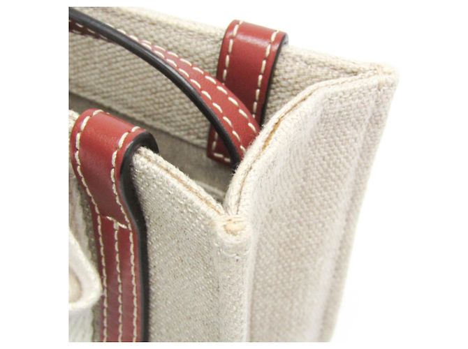 Bolso de Hombro Chloé Woody Mini Beige Claro - vista 8