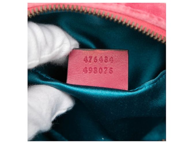 Borsa a tracolla trapuntata Gucci GG Marmont Rosa - vista 6