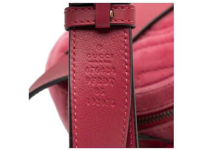 Borsa a tracolla trapuntata Gucci GG Marmont Rosa - vista 7