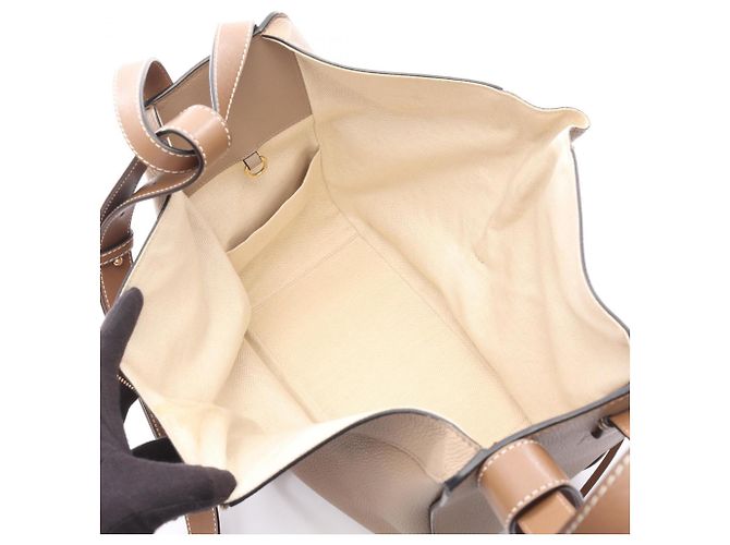Borsa Hammock Loewe - Piccola Borsa a Mano Marrone Beige - vista 3