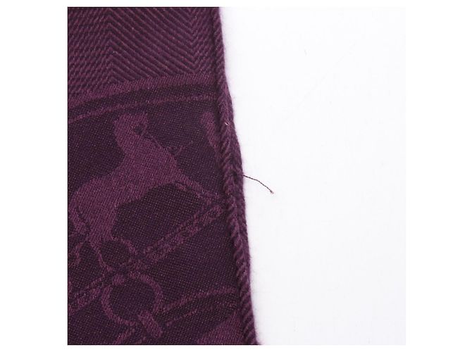 Stola in seta e cashmere New Libris Hermès Porpora - vista 6