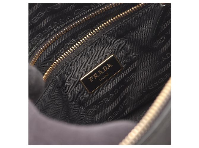 Borsa tote in nylon e pelle Saffiano Prada Nero Multicolore - vista 4