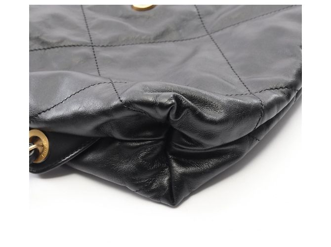 Chanel 22 Große Leder-Rucksack Schwarz - Ansicht 7
