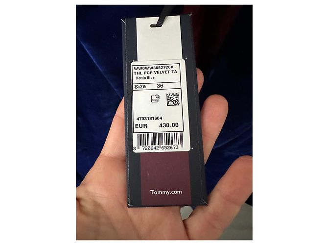 Tommy Hilfiger Marineblazer aus Samt Blau - Ansicht 3