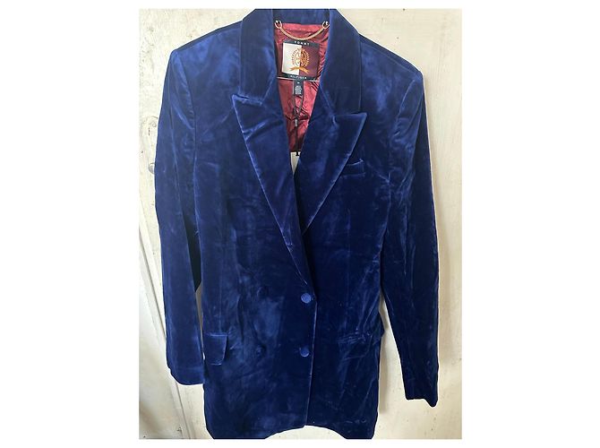 Tommy Hilfiger Marineblazer aus Samt Blau - Ansicht 6