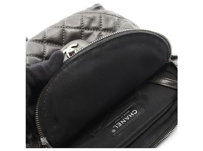 Timeless Chanel Matelasse Backpack in Gray Calfskin Brown - view 8