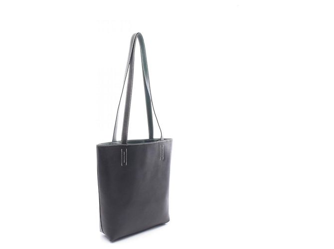 Borsa tote Hermès Neo Double Sens 35 Nero Verde - vista 2