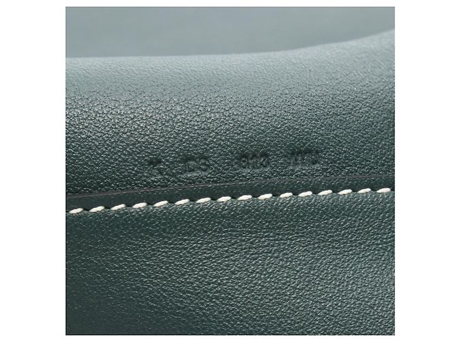 Borsa tote Hermès Neo Double Sens 35 Nero Verde - vista 6