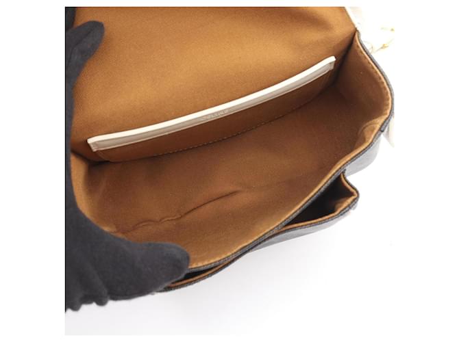 Céline Borsa a Spalla Triomphe Medium Folco di Celine Marrone Nero Bianco - vista 3