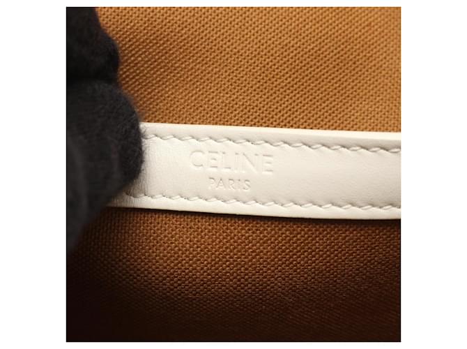 Céline Borsa a Spalla Triomphe Medium Folco di Celine Marrone Nero Bianco - vista 4